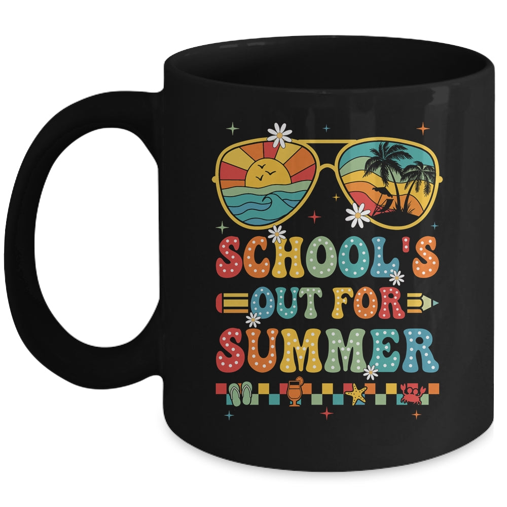 Retro Last Day Of School's Out For Summer Teacher Boys Girls Mug | teecentury