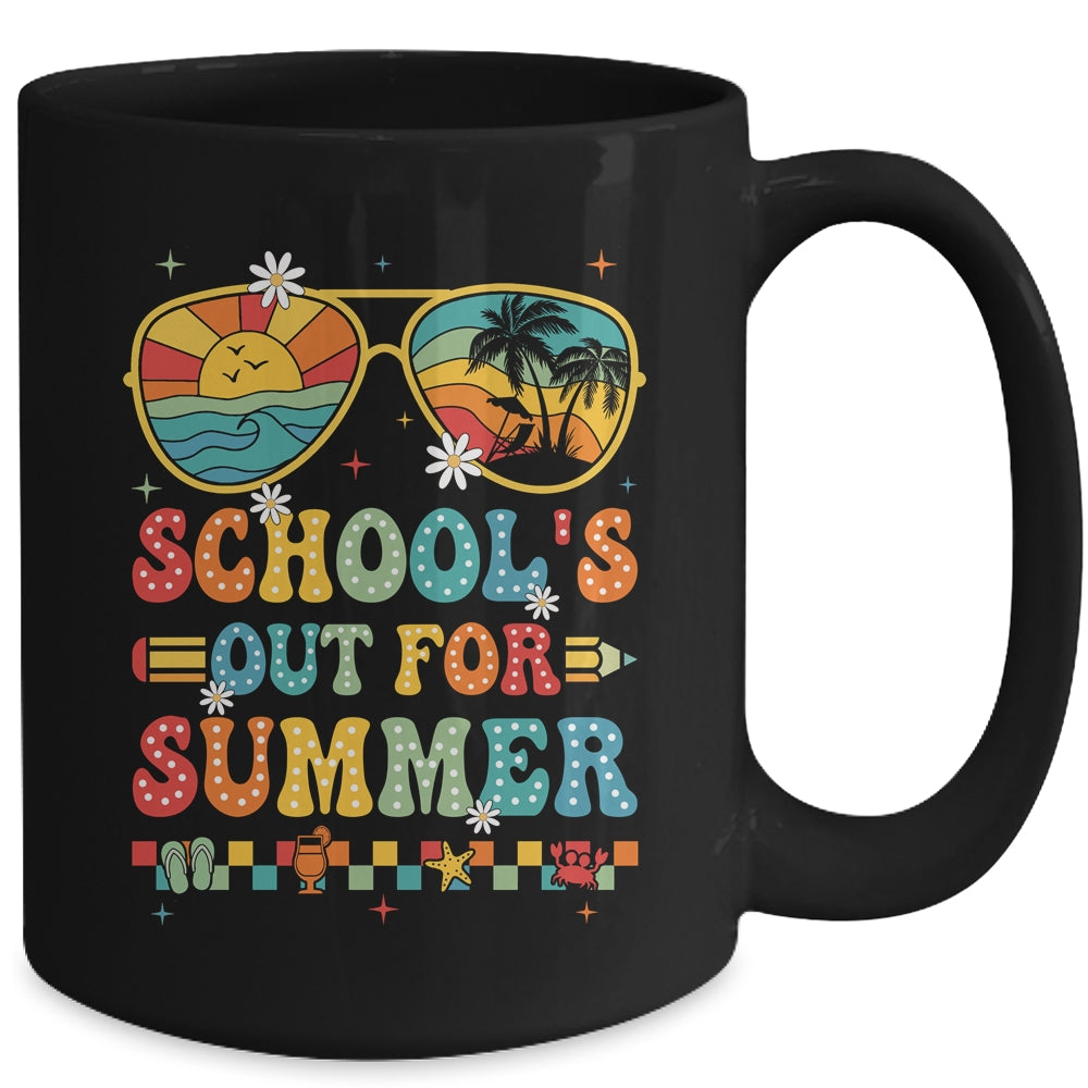 Retro Last Day Of School's Out For Summer Teacher Boys Girls Mug | teecentury