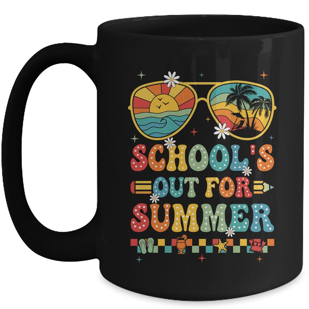 Retro Last Day Of School's Out For Summer Teacher Boys Girls Mug | teecentury