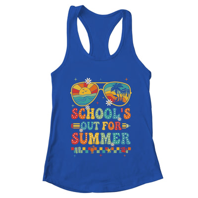 Retro Last Day Of School's Out For Summer Teacher Boys Girls Shirt & Tank Top | teecentury