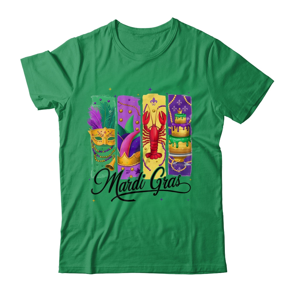 Retro Mardi Gras Carnival King Cake Crawfish Louisiana Shirt & Sweatshirt | teecentury