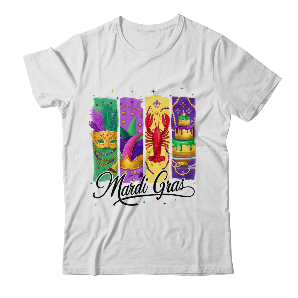 Retro Mardi Gras Carnival King Cake Crawfish Louisiana Shirt & Sweatshirt | teecentury