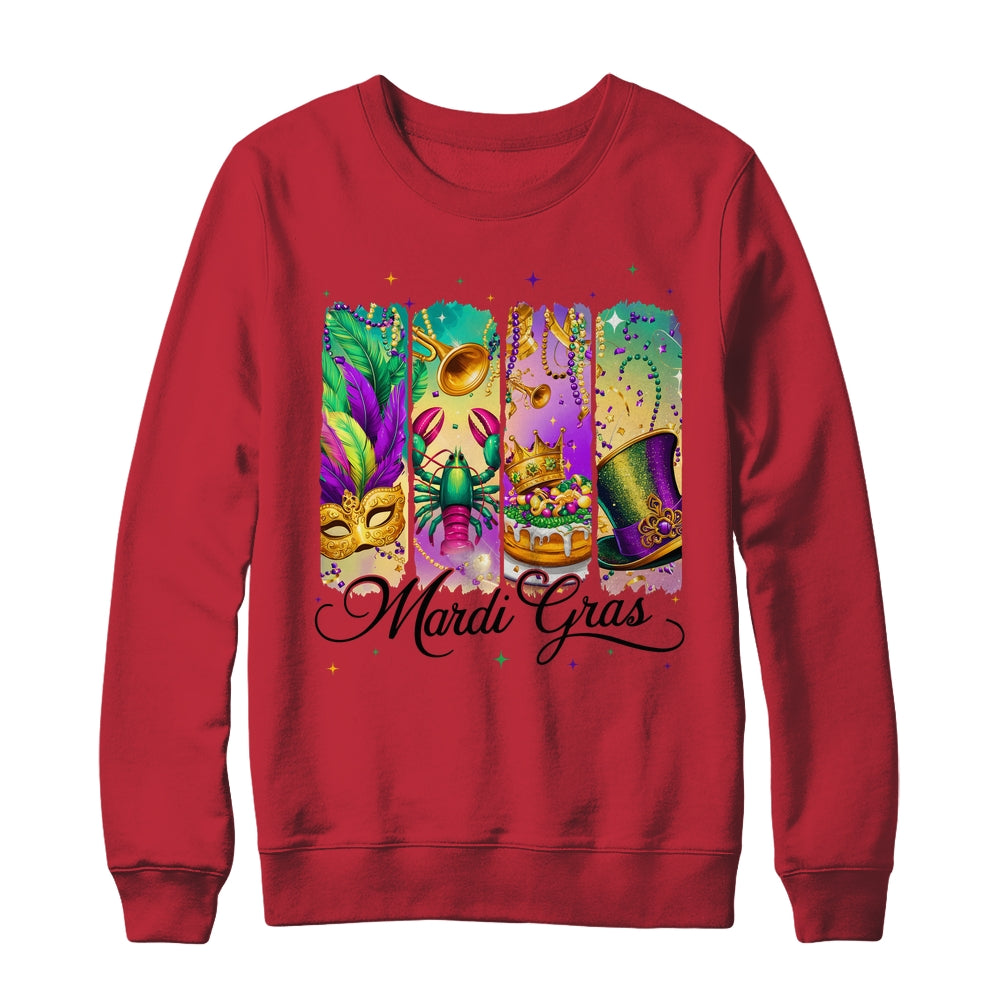 Retro Mardi Gras Coquette King Cake Louisiana Crawfish Shirt & Sweatshirt | teecentury