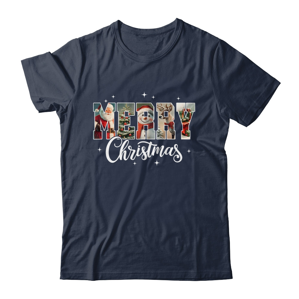 Retro Merry Christmas Vintage Santa Claus Women Girls Shirt & Sweatshirt | teecentury