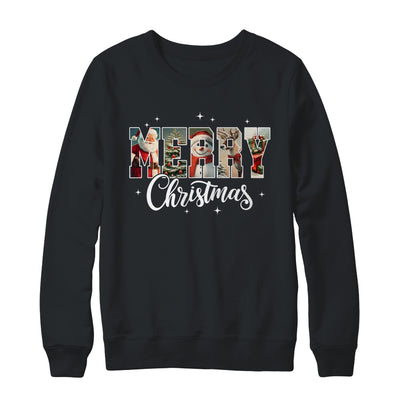 Retro Merry Christmas Vintage Santa Claus Women Girls Shirt & Sweatshirt | teecentury