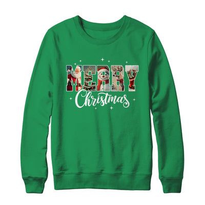 Retro Merry Christmas Vintage Santa Claus Women Girls Shirt & Sweatshirt | teecentury