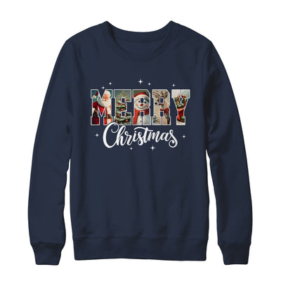 Retro Merry Christmas Vintage Santa Claus Women Girls Shirt & Sweatshirt | teecentury