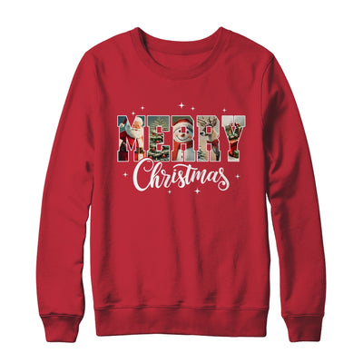 Retro Merry Christmas Vintage Santa Claus Women Girls Shirt & Sweatshirt | teecentury