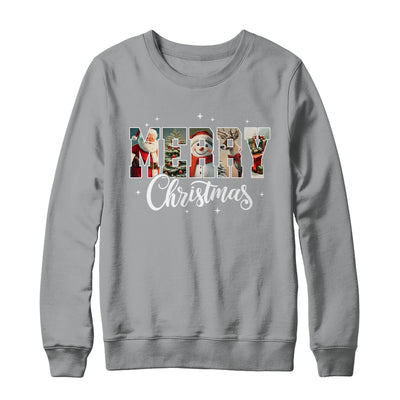 Retro Merry Christmas Vintage Santa Claus Women Girls Shirt & Sweatshirt | teecentury