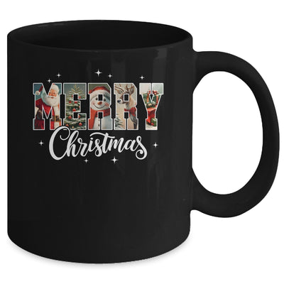 Retro Merry Christmas Vintage Santa Claus Women Girls Mug | teecentury