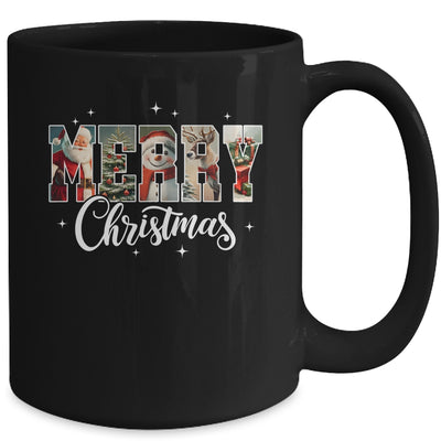 Retro Merry Christmas Vintage Santa Claus Women Girls Mug | teecentury
