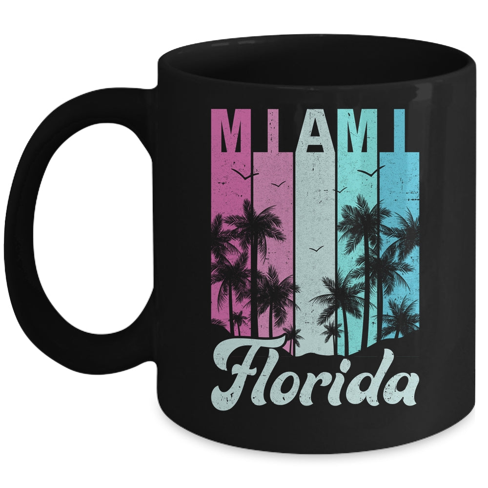 Retro Miami Florida Beach Souvenir Men Women Kids Mug | teecentury