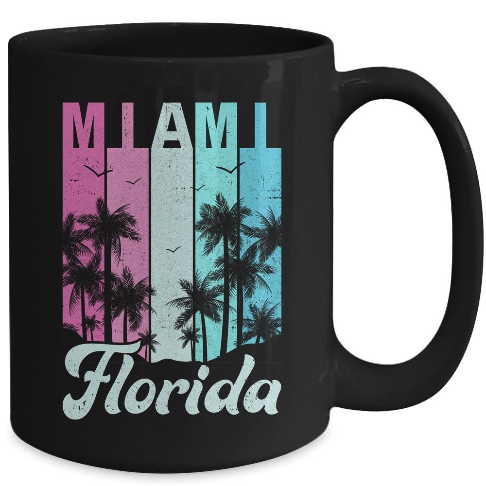 Retro Miami Florida Beach Souvenir Men Women Kids Mug | teecentury