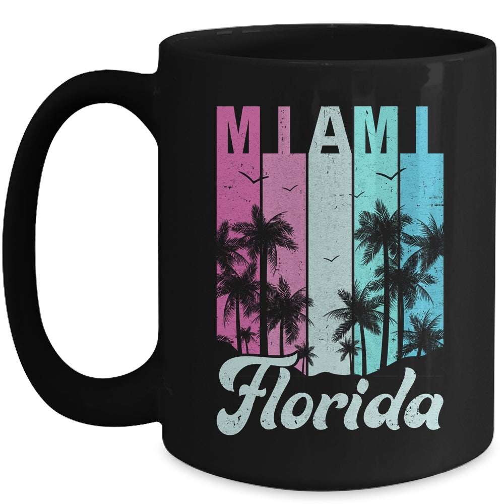 Retro Miami Florida Beach Souvenir Men Women Kids Mug | teecentury