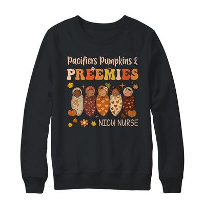 Retro Pacifiers Pumpkins Preemies Fall NICU Nurse Halloween Shirt & Sweatshirt | teecentury