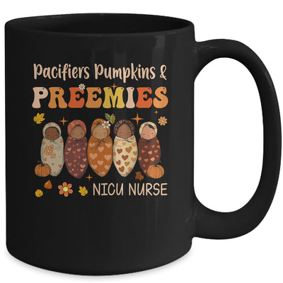 Retro Pacifiers Pumpkins Preemies Fall NICU Nurse Halloween Mug | teecentury