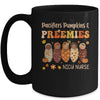 Retro Pacifiers Pumpkins Preemies Fall NICU Nurse Halloween Mug | teecentury