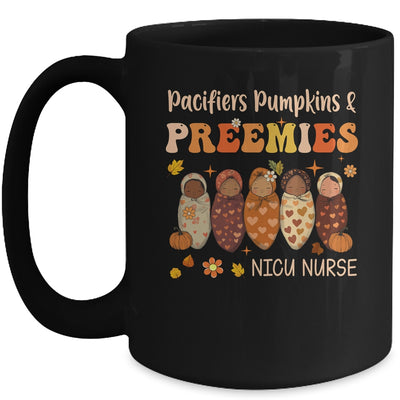 Retro Pacifiers Pumpkins Preemies Fall NICU Nurse Halloween Mug | teecentury