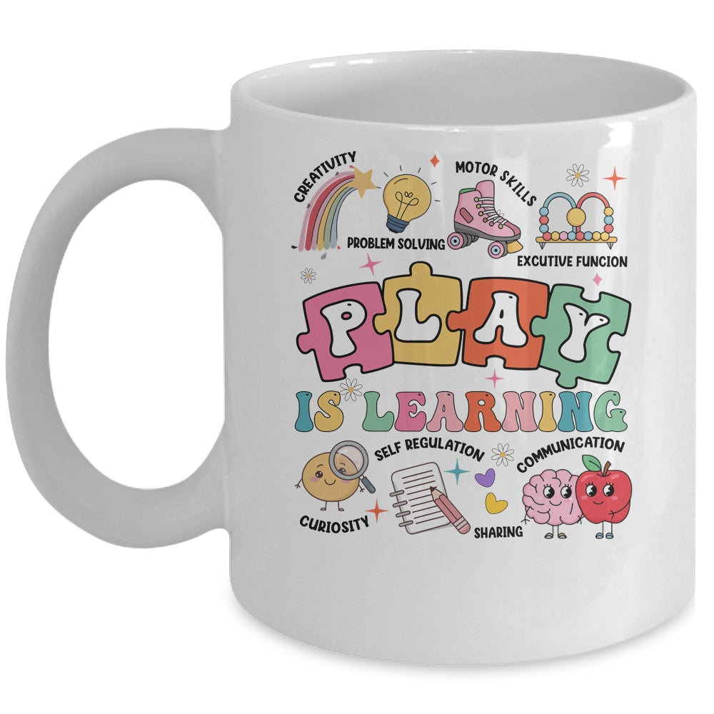 Retro Play Is Learning Kindergarten Teacher Team Women Mug | teecentury