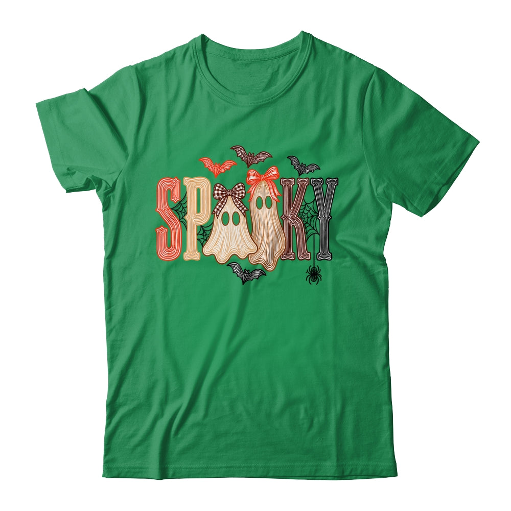 Retro Preppy Spooky Ghost Cute Halloween Coquette Boo Spooky Shirt & Sweatshirt | teecentury