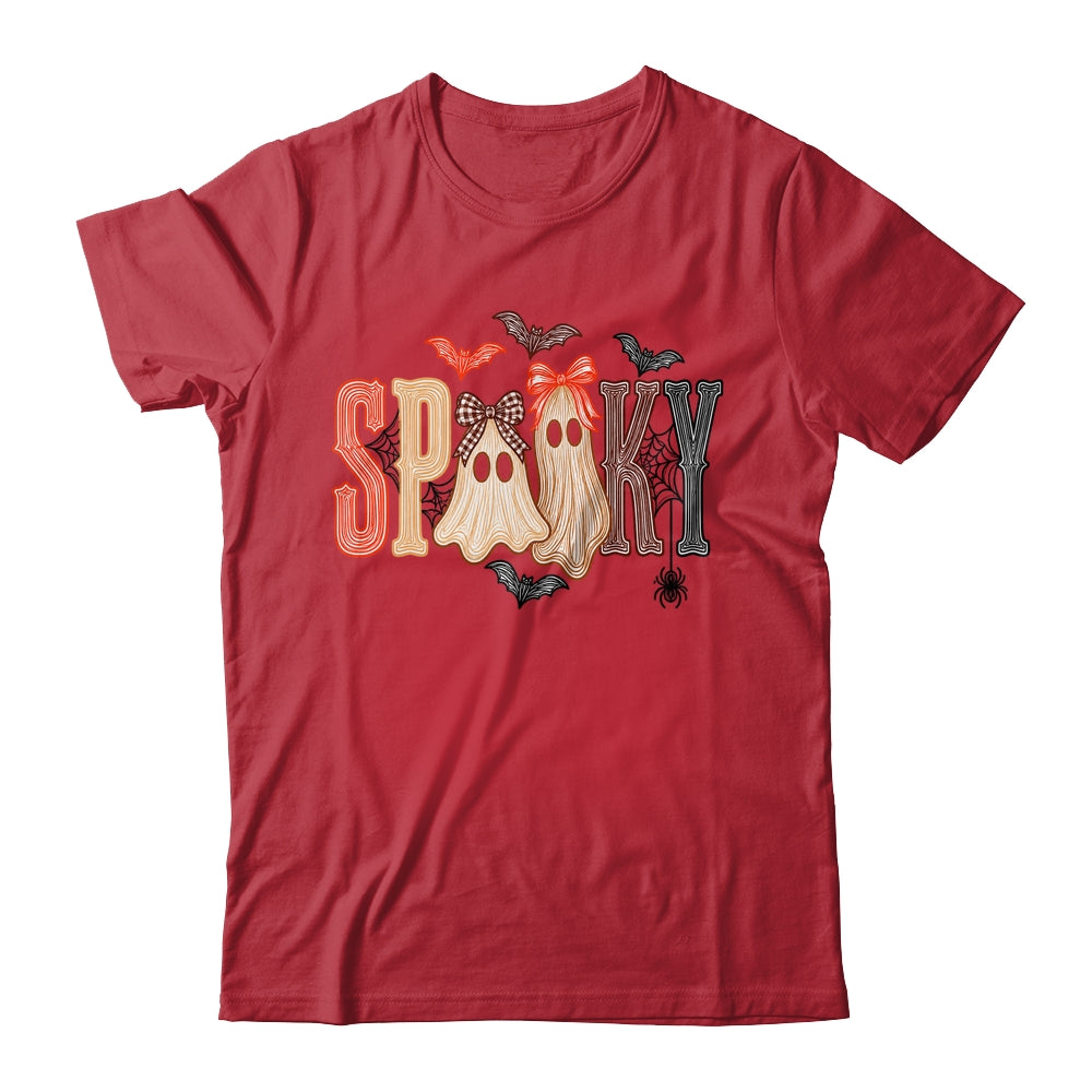 Retro Preppy Spooky Ghost Cute Halloween Coquette Boo Spooky Shirt & Sweatshirt | teecentury