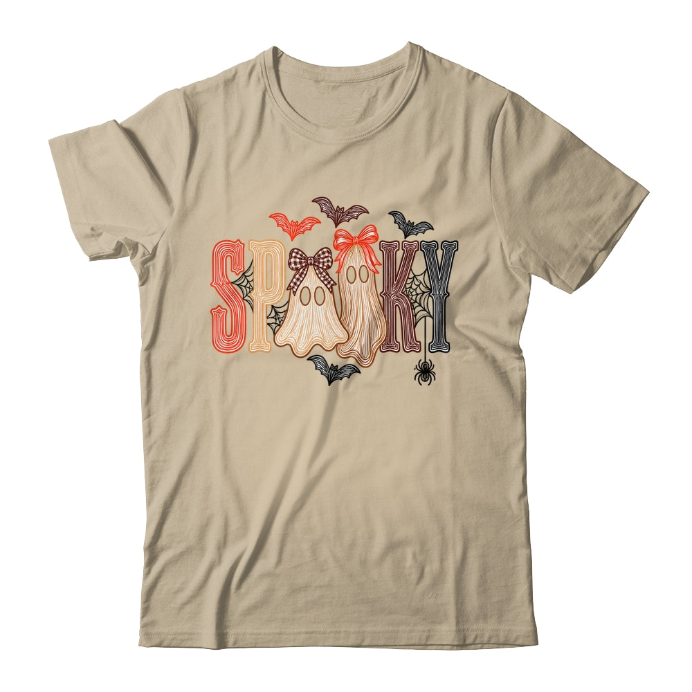 Retro Preppy Spooky Ghost Cute Halloween Coquette Boo Spooky Shirt & Sweatshirt | teecentury