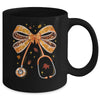 Retro Pumpkin Nurse Life Stethoscope Fall Autumn Coquette Bow Nurse Mug | teecentury