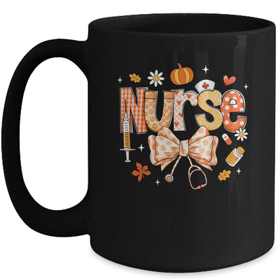 Retro Pumpkin Nurse Life Stethoscope Fall Autumn Funny Nurse Mug | teecentury