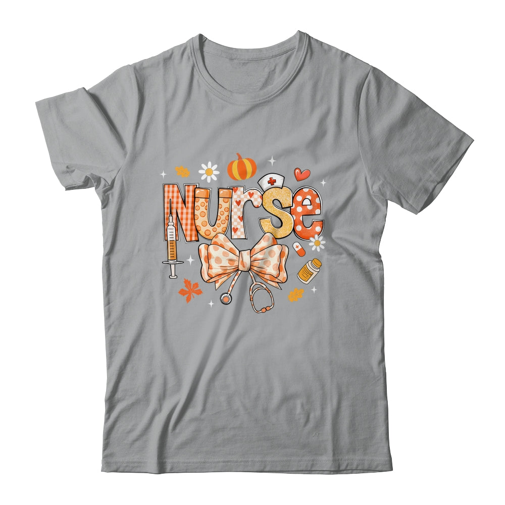 Retro Pumpkin Nurse Life Stethoscope Fall Autumn Funny Nurse Shirt & Sweatshirt | teecentury
