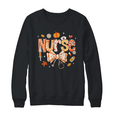 Retro Pumpkin Nurse Life Stethoscope Fall Autumn Funny Nurse Shirt & Sweatshirt | teecentury