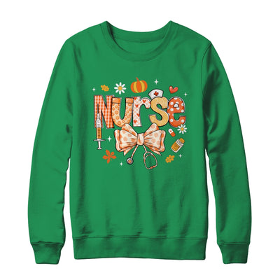 Retro Pumpkin Nurse Life Stethoscope Fall Autumn Funny Nurse Shirt & Sweatshirt | teecentury