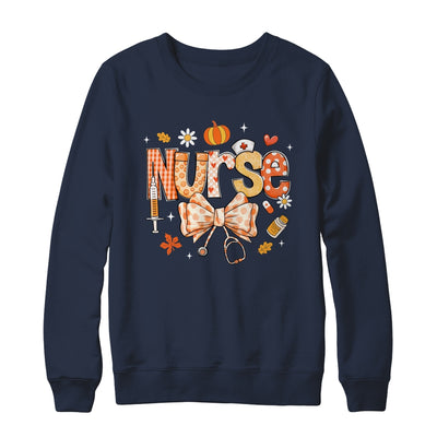 Retro Pumpkin Nurse Life Stethoscope Fall Autumn Funny Nurse Shirt & Sweatshirt | teecentury