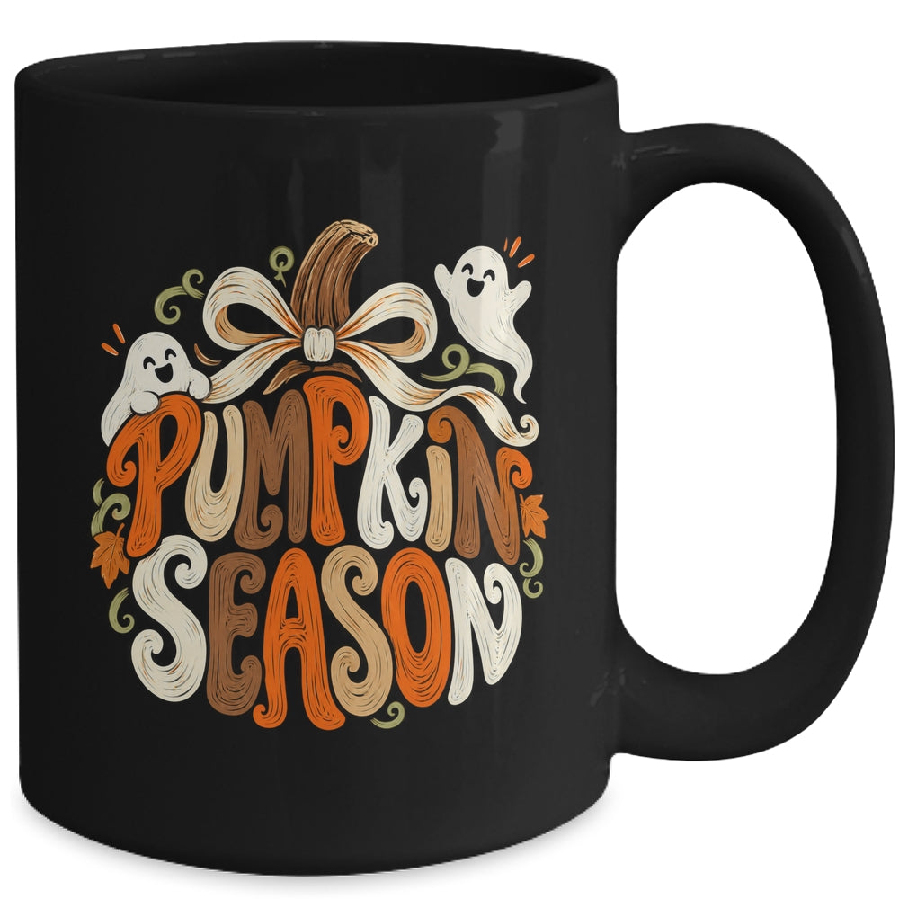 Retro Pumpkin Season Pumpkin Spice Coquette Bow Fall Autumn Mug | teecentury