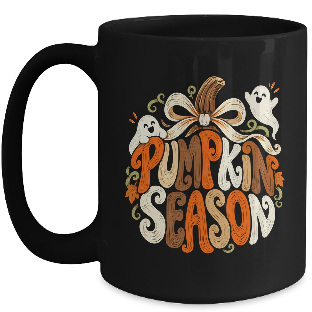 Retro Pumpkin Season Pumpkin Spice Coquette Bow Fall Autumn Mug | teecentury