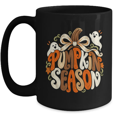 Retro Pumpkin Season Pumpkin Spice Coquette Bow Fall Autumn Mug | teecentury