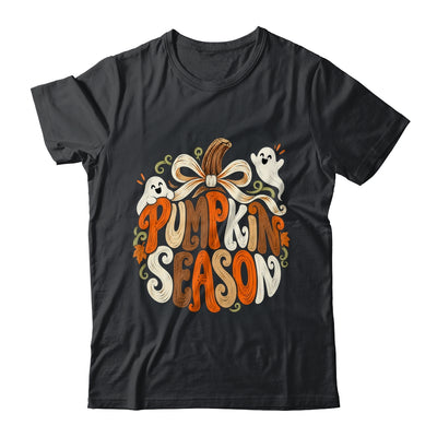 Retro Pumpkin Season Pumpkin Spice Coquette Bow Fall Autumn Shirt & Sweatshirt | teecentury