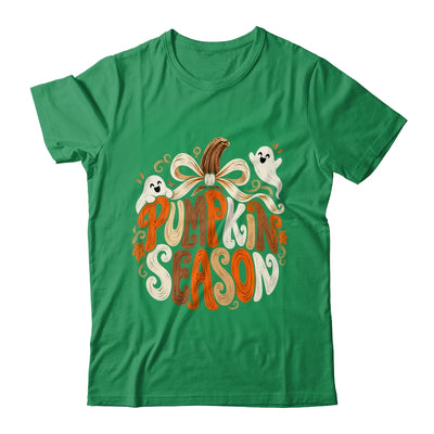 Retro Pumpkin Season Pumpkin Spice Coquette Bow Fall Autumn Shirt & Sweatshirt | teecentury