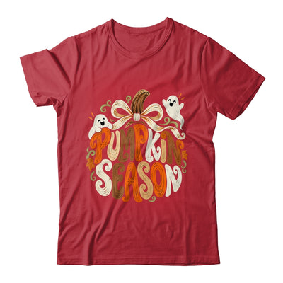 Retro Pumpkin Season Pumpkin Spice Coquette Bow Fall Autumn Shirt & Sweatshirt | teecentury