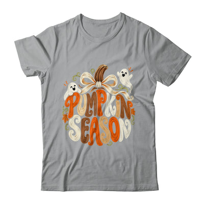 Retro Pumpkin Season Pumpkin Spice Coquette Bow Fall Autumn Shirt & Sweatshirt | teecentury
