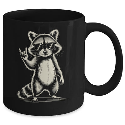Retro Raccoon Rock Music For Men Women Funny Raccoon Mug | teecentury