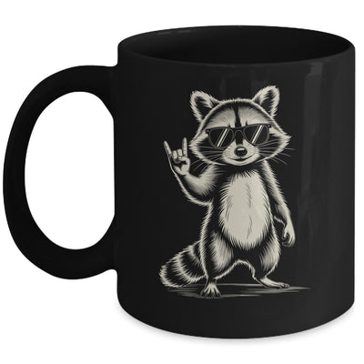 Retro Raccoon Rock Music For Men Women Funny Raccoon Mug | teecentury
