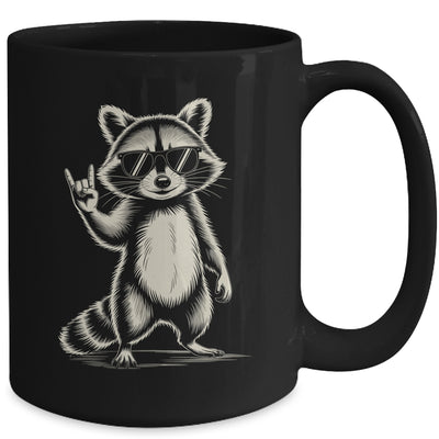 Retro Raccoon Rock Music For Men Women Funny Raccoon Mug | teecentury