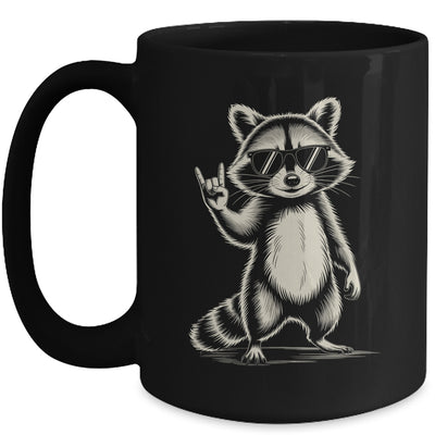 Retro Raccoon Rock Music For Men Women Funny Raccoon Mug | teecentury