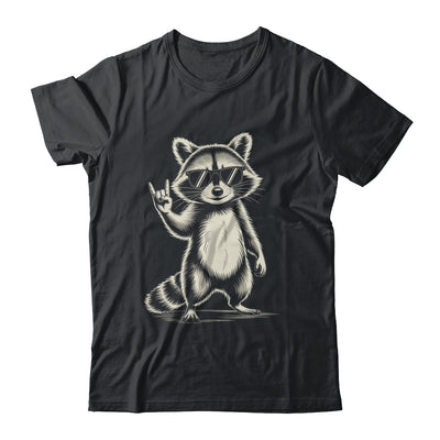 Retro Raccoon Rock Music For Men Women Funny Raccoon Shirt & Tank Top | teecentury