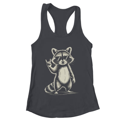 Retro Raccoon Rock Music For Men Women Funny Raccoon Shirt & Tank Top | teecentury