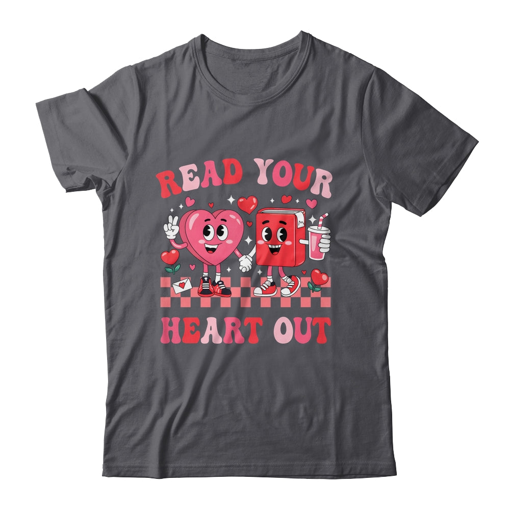 Retro Read Your Heart Out Valentine's Day Teacher Bookish Shirt & Sweatshirt | teecentury