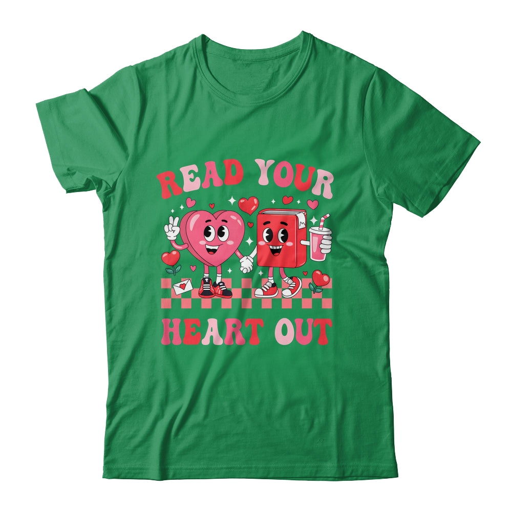 Retro Read Your Heart Out Valentine's Day Teacher Bookish Shirt & Sweatshirt | teecentury