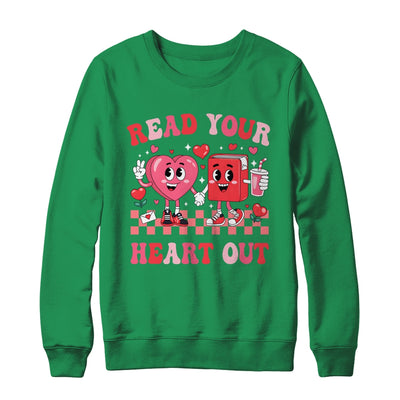 Retro Read Your Heart Out Valentine's Day Teacher Bookish Shirt & Sweatshirt | teecentury