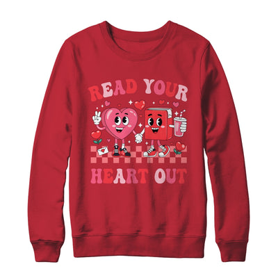 Retro Read Your Heart Out Valentine's Day Teacher Bookish Shirt & Sweatshirt | teecentury