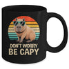 Retro Rodent Funny Capybara Don't Be Worry Be Capy Mug | teecentury